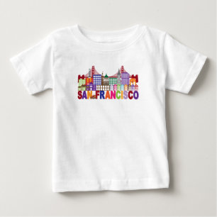 San Francisco, California Typography Design Baby T-Shirt