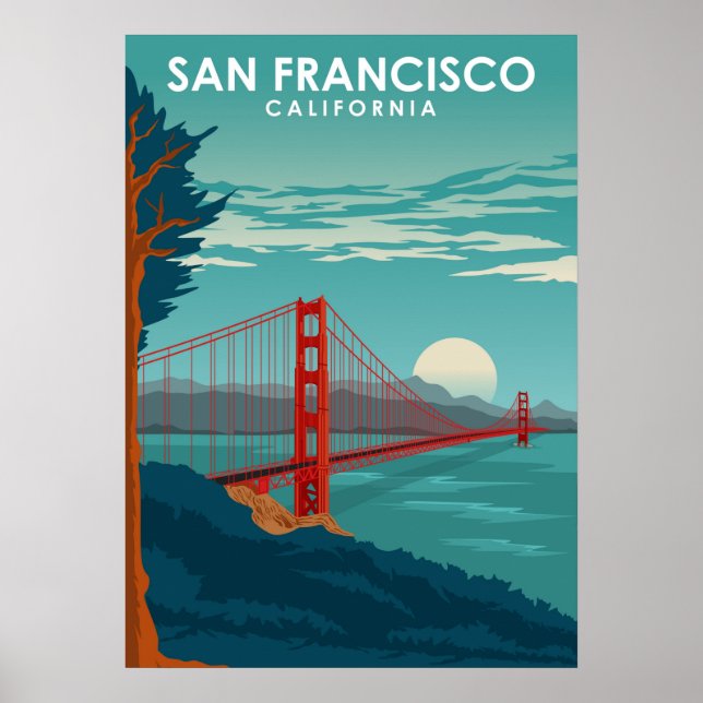 San Francisco California United States Travel Poster (Front)
