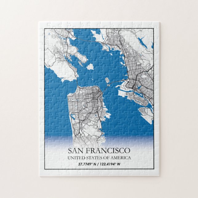 San Francisco California USA Travel City Map Jigsaw Puzzle (Vertical)