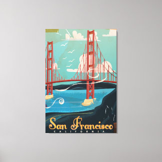 San Francisco California USA Travel poster Canvas Print