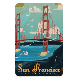 San Francisco California USA Travel poster Magnet
