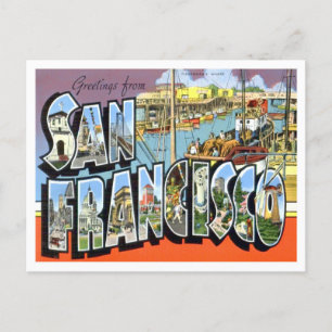 San Francisco, California Vintage Big Letters Postcard