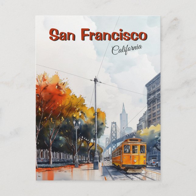 San Francisco, California Vintage Travel Postcard (Front)