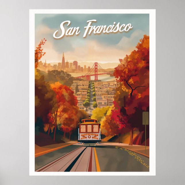 San Francisco, California Vintage Travel Poster (Front)