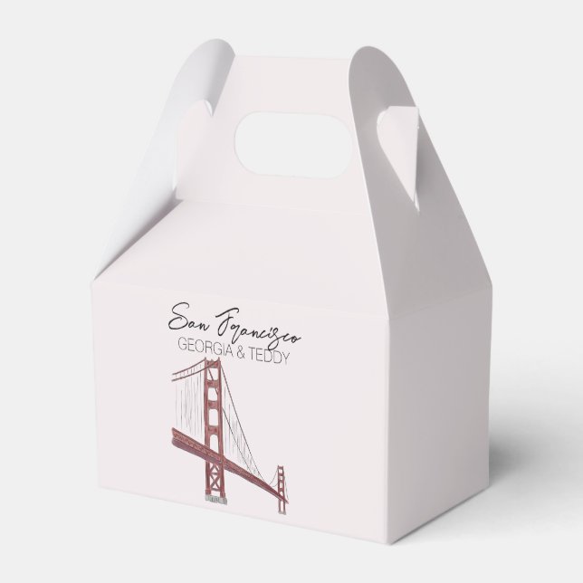 San Francisco, California Wedding welcome bag  Favour Box (Front Side)