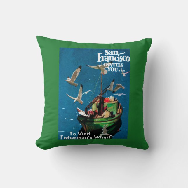 San Francisco, CaliforniaFisherman's Wharf Cushion (Front)