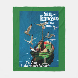 San Francisco, CaliforniaFisherman's Wharf Fleece Blanket