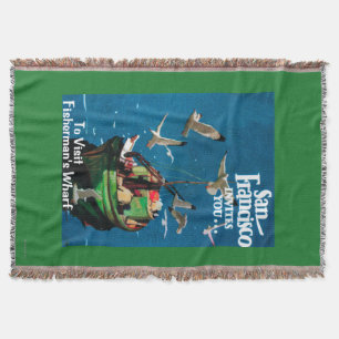 San Francisco, CaliforniaFisherman's Wharf Throw Blanket