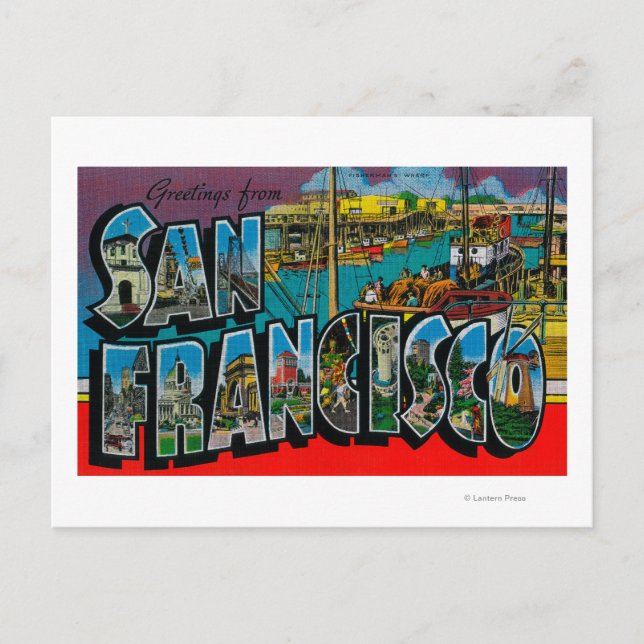 San Francisco, CaliforniaLarge Letter Scenes Postcard (Front)