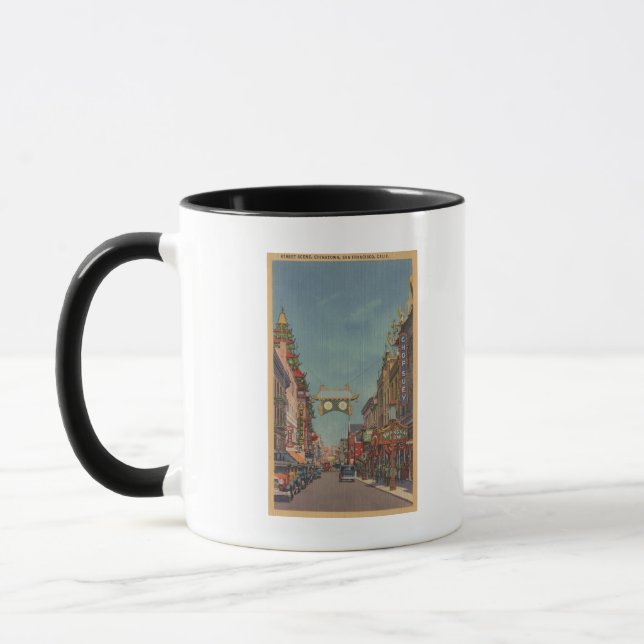 San Francisco, CAStreet Scene of Chinatown Mug (Left)