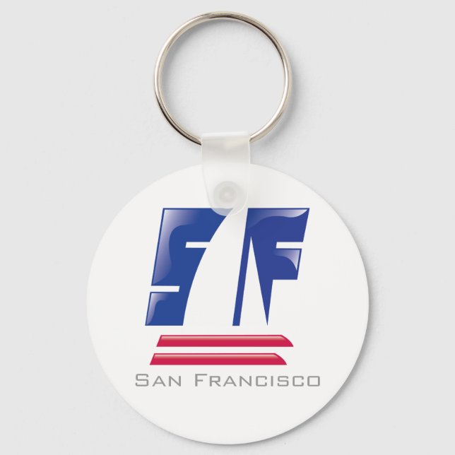 San Francisco_Catamaran Sailing_Pontoon Racing Key Ring (Front)