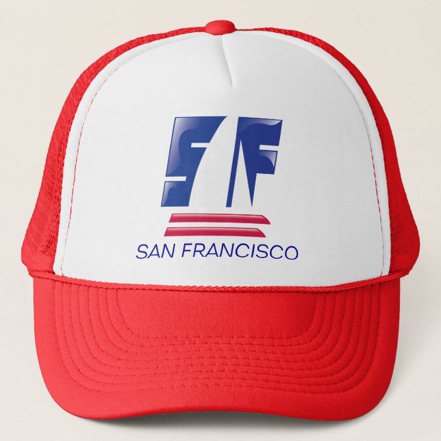 San Francisco_Catamaran Sailing_Pontoon Racing Trucker Hat (Front)