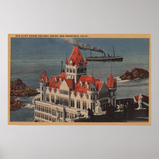 San Francisco, CAView of Old Cliff House Poster (Front)