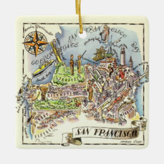 San Francisco Ceramic Ornament
