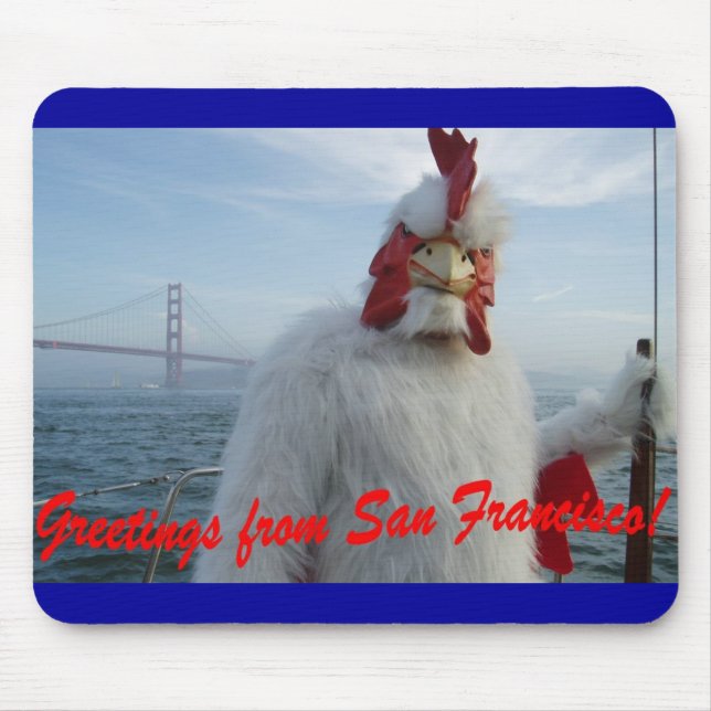 San Francisco Chicken Mouse Mat (Front)