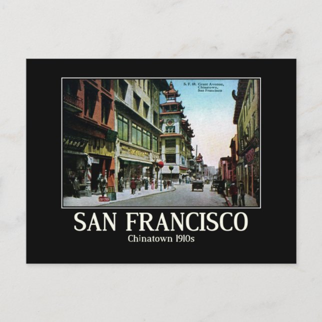 San Francisco Chinatown 1910s  Postcard (Front)
