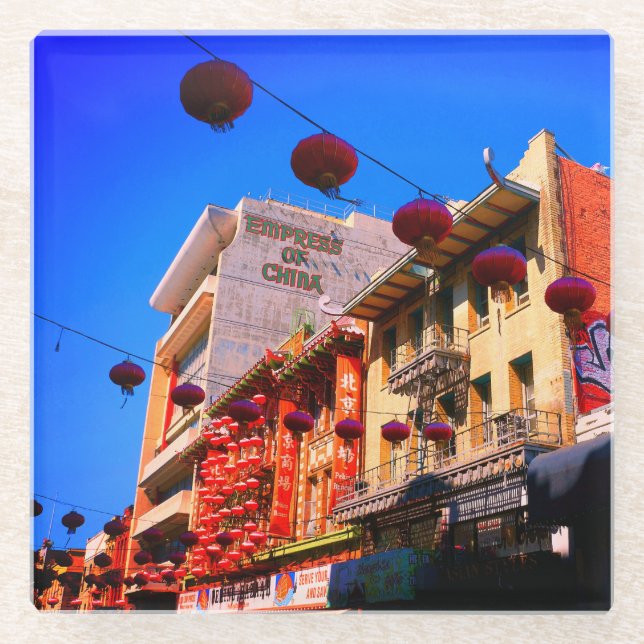 San Francisco Chinatown #4 Glass Coaster (Front)