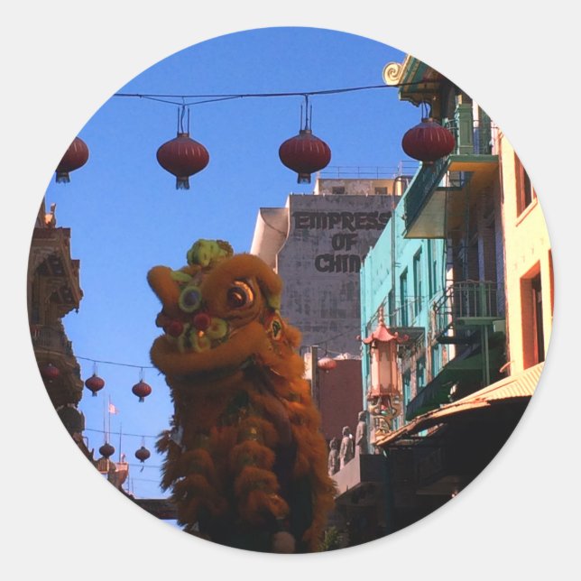 San Francisco Chinatown Lion Dance Stickers (Front)