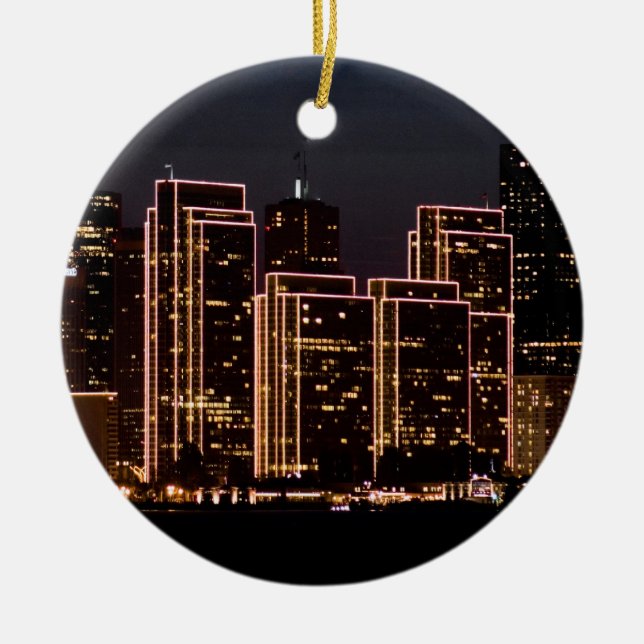 San Francisco Christmas Ceramic Tree Decoration (Front)