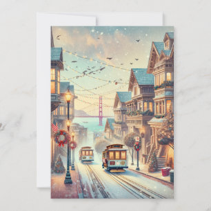 San Francisco Christmas, Minimalist Holiday Card