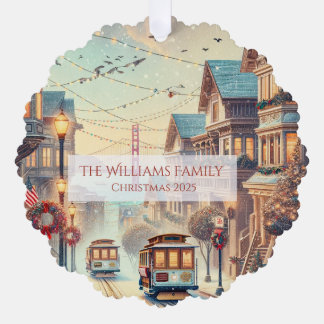 San Francisco Christmas, Personalised  Tree Decoration Card