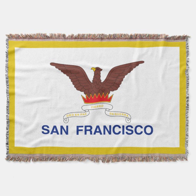 San Francisco city flag Throw Blanket (Front)
