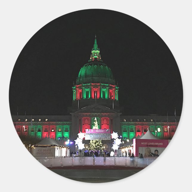 San Francisco City Hall #4 Stickers (Front)