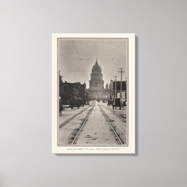 San Francisco City Hall from 8th St Canvas Print (Front)