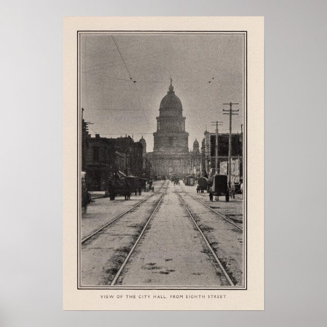 San Francisco City Hall from 8th St Poster (Front)
