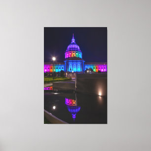 San Francisco City Hall in Rainbow Light Canvas Print