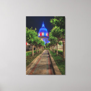 San Francisco City Hall in Red, White and Blue Canvas Print