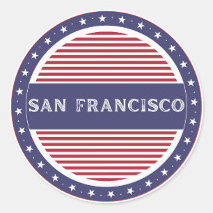 San Francisco City Pride Emblem American Identity Classic Round Sticker