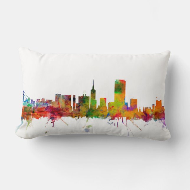San Francisco City Skyline Lumbar Cushion (Front)