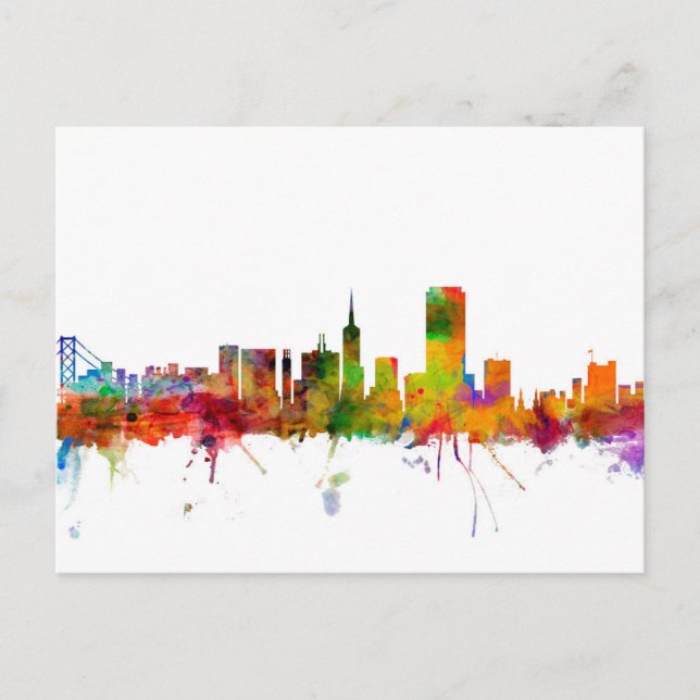 San Francisco City Skyline Postcard (Front)