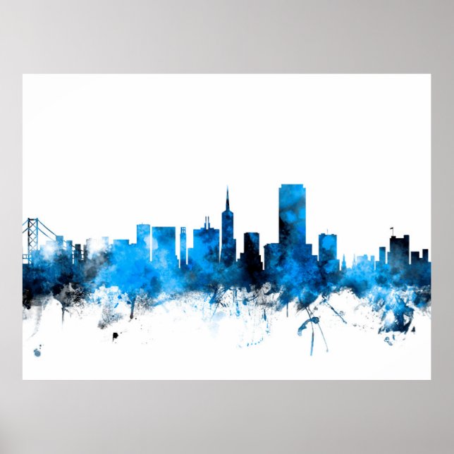 San Francisco City Skyline Poster (Front)