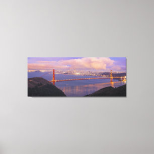 San Francisco City with Golden Gate Bridge Canvas Print