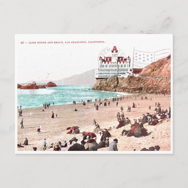 San Francisco Cliff House 1908 Vintage Post Card (Front)