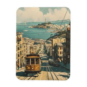 San Francisco: Coastal Nostalgia Vintage Magnet