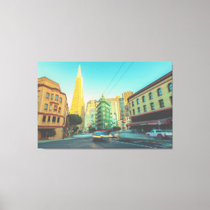 San Francisco Columbus Street Canvas Print