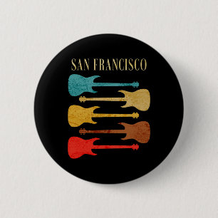 San Francisco Concert Rock Music Festival Guitars 6 Cm Round Badge