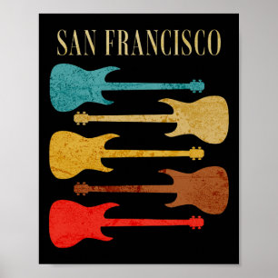 San Francisco Concert Rock Music Festival Guitars Poster