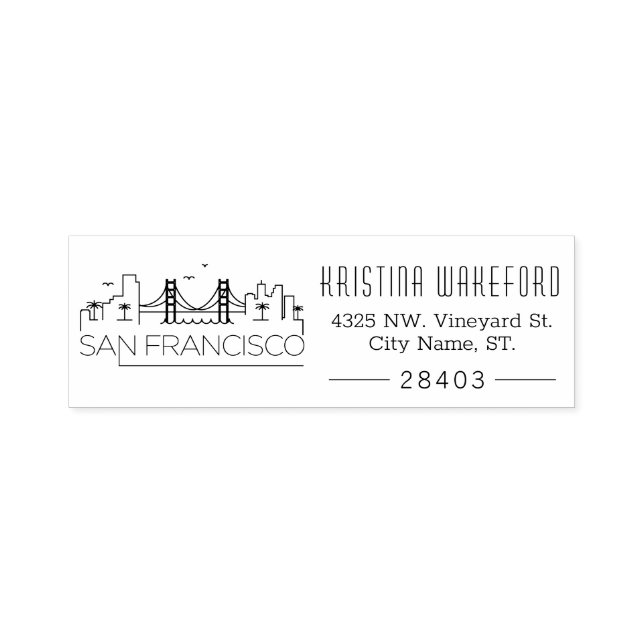 San Francisco | Custom Address Self-inking Stamp (Design)