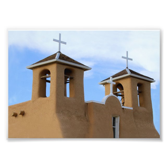San Francisco de Asis Mission Bell Towers, Taos Photo Print (Front)