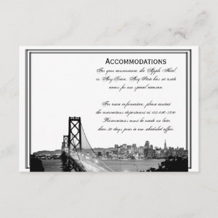 San Francisco Destination Wedding Accomodations Enclosure Card