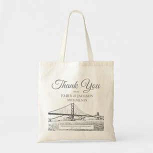 San Francisco Destination Wedding Favour Gift Tote Bag