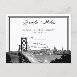 San Francisco Destination Wedding RSVP Postcard