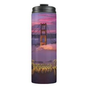 "San Francisco Dreams" Golden Gate Bridge Sunset Thermal Tumbler