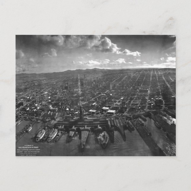 San Francisco Earthquake Ruins of 1906 Panorama Postcard (Front)