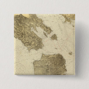San Francisco Entrance, California 2 15 Cm Square Badge