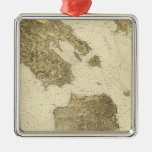 San Francisco Entrance, California 2 Metal Tree Decoration